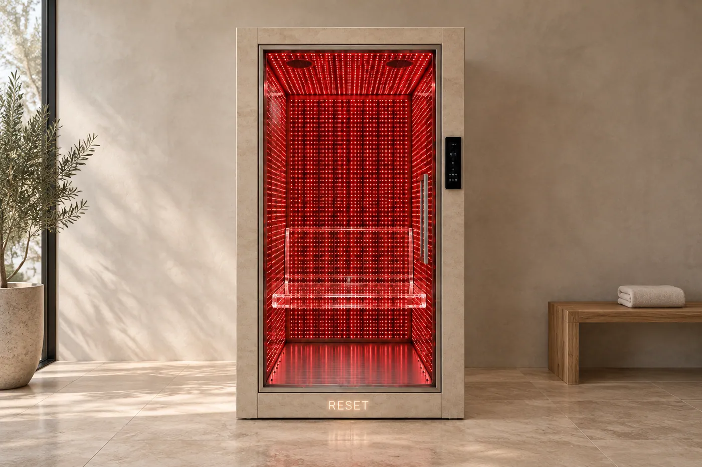 RESET Light in an architectural wellness room concept